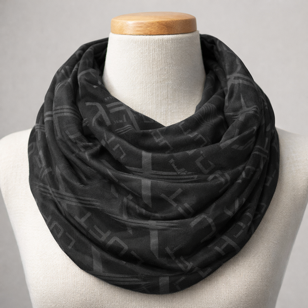 LuftX Multiscarf Grå/svart 