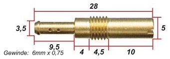 Lågfartsmunstycken Keihin Honda (99103-437-   )  KHS-22B0...