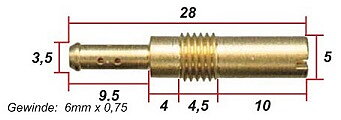 Lågfartsmunstycken Keihin Honda (99103-437-   )  KHS-22B0...