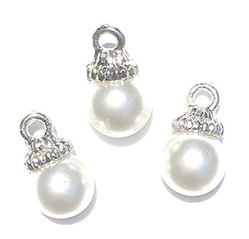 baubles 3pcs white