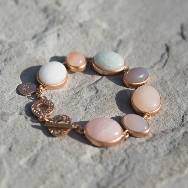 Sence Copenhagen - Bracelet Multi Stone Worn Rose Gold - 2