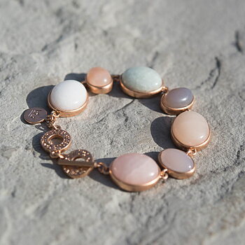 Sence Copenhagen - Bracelet Multi Stone Worn Rose Gold