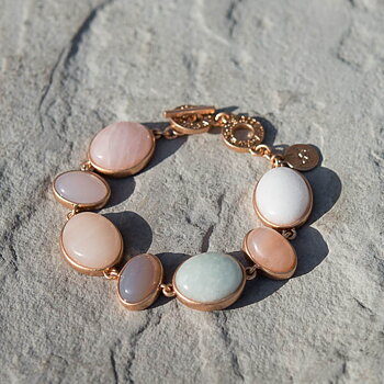 Sence Copenhagen - Bracelet Multi Stone Worn Rose Gold