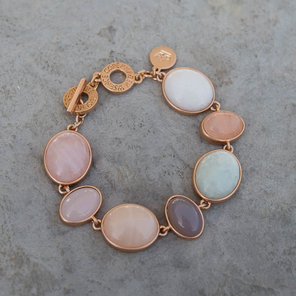 Sence Copenhagen - Bracelet Multi Stone Worn Rose Gold - 3
