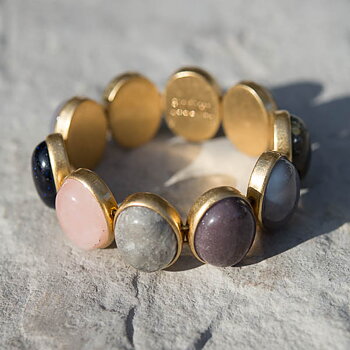 Sence Copenhagen - Bracelet Signature Multi Stone Worn Gold