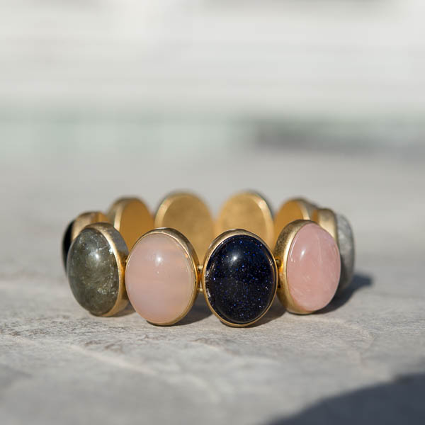 Sence Copenhagen - Bracelet Signature Multi Stone Worn Gold - 6