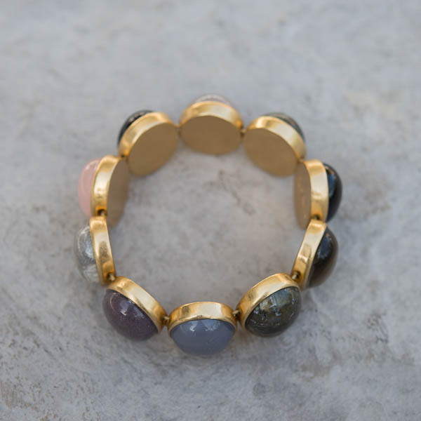 Sence Copenhagen - Bracelet Signature Multi Stone Worn Gold - 5