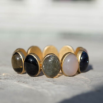 Sence Copenhagen - Bracelet Signature Multi Stone Worn Gold