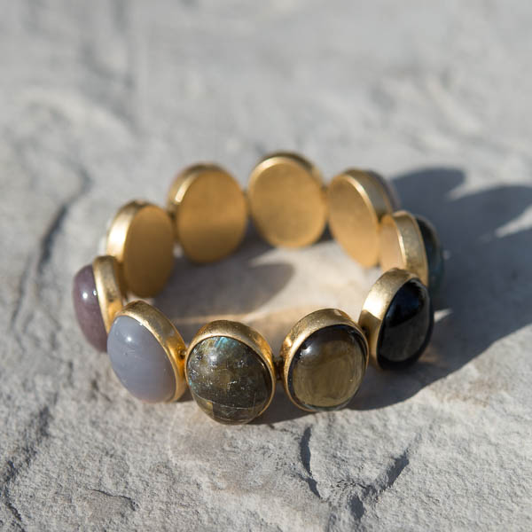 Sence Copenhagen - Bracelet Signature Multi Stone Worn Gold - 3