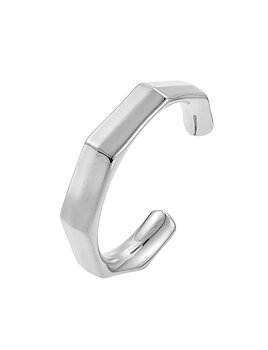 Edgy c shape bangle steel