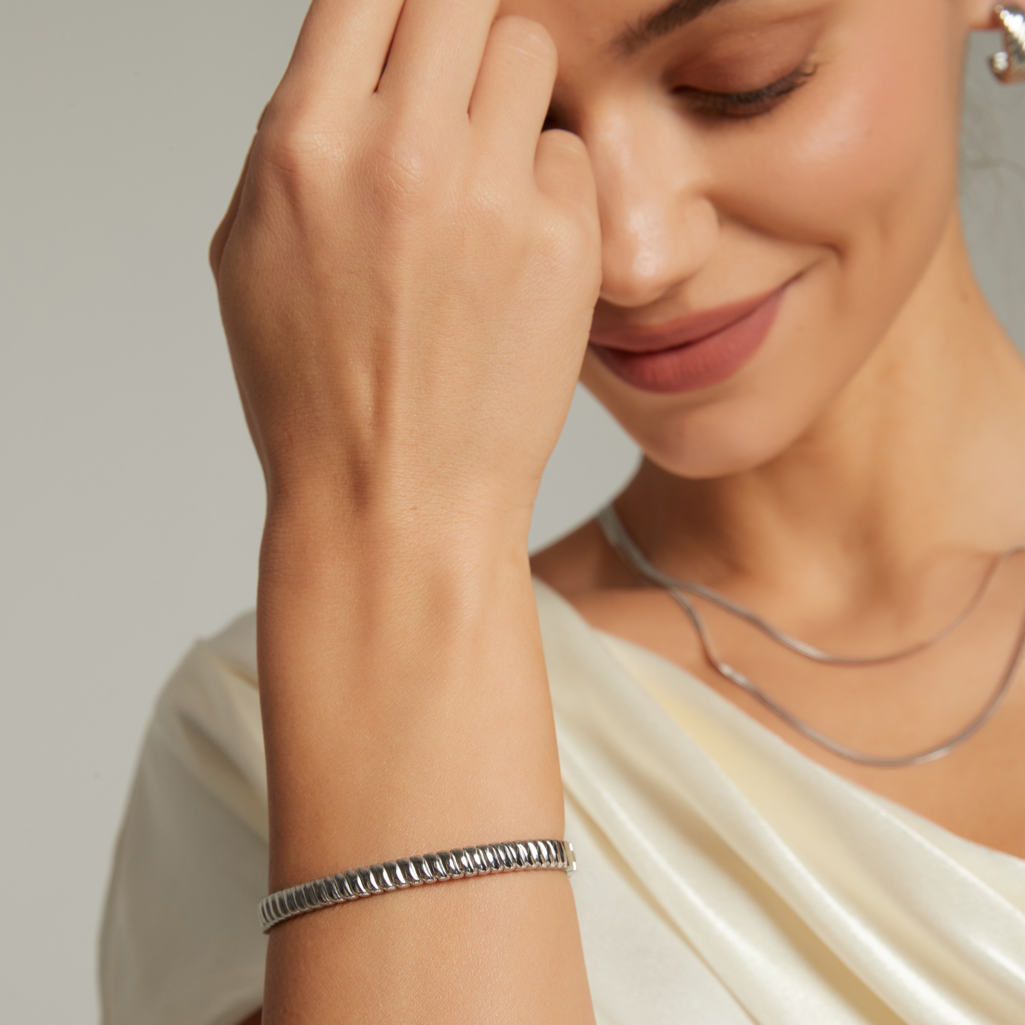 Swirl bangle steel - 3