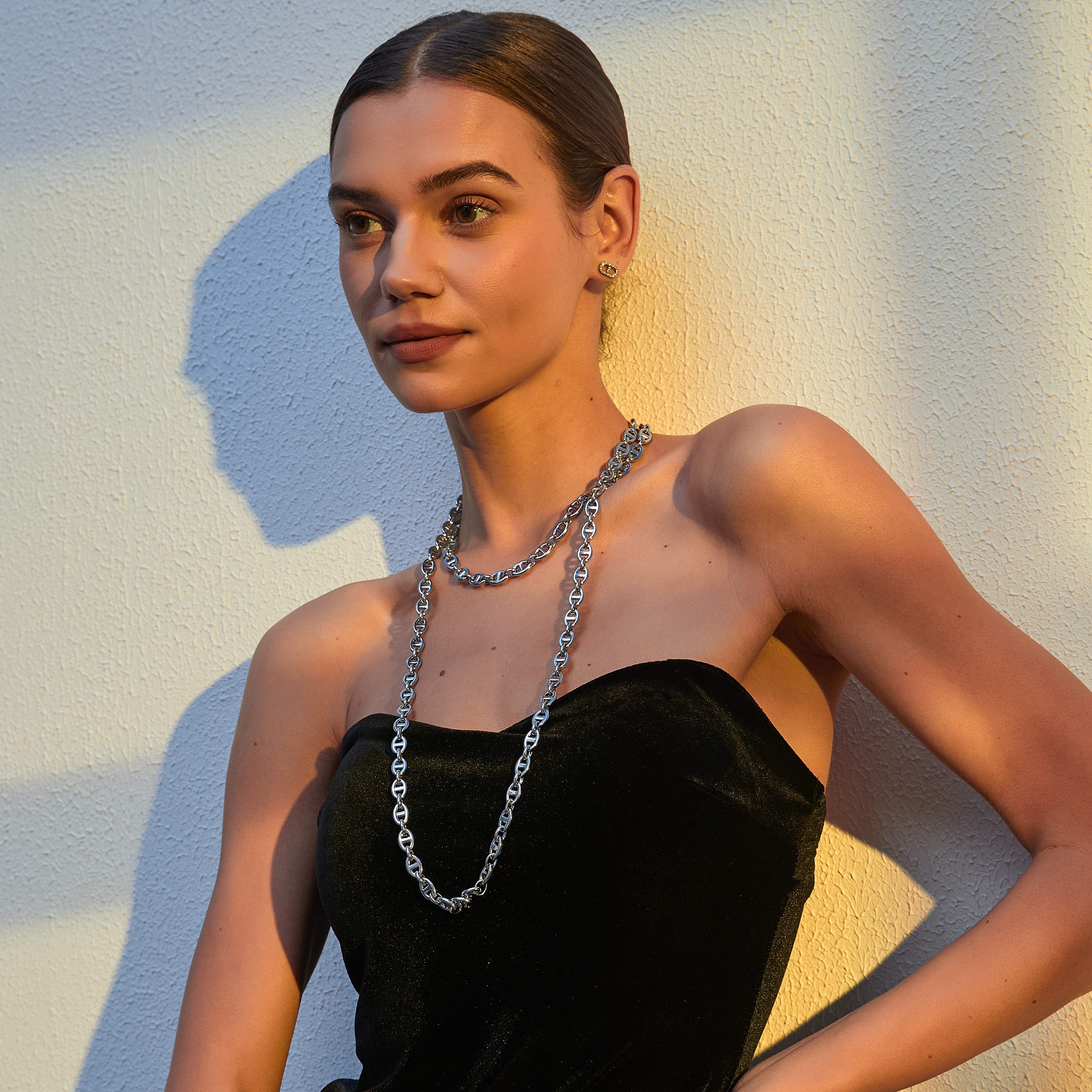 Celine chain necklace 45 steel - 5