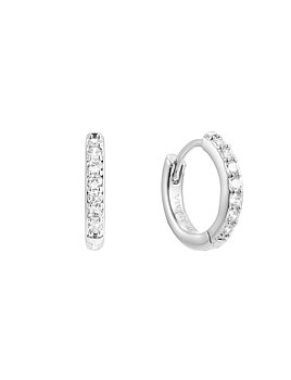 Verona crystal small hoop steel