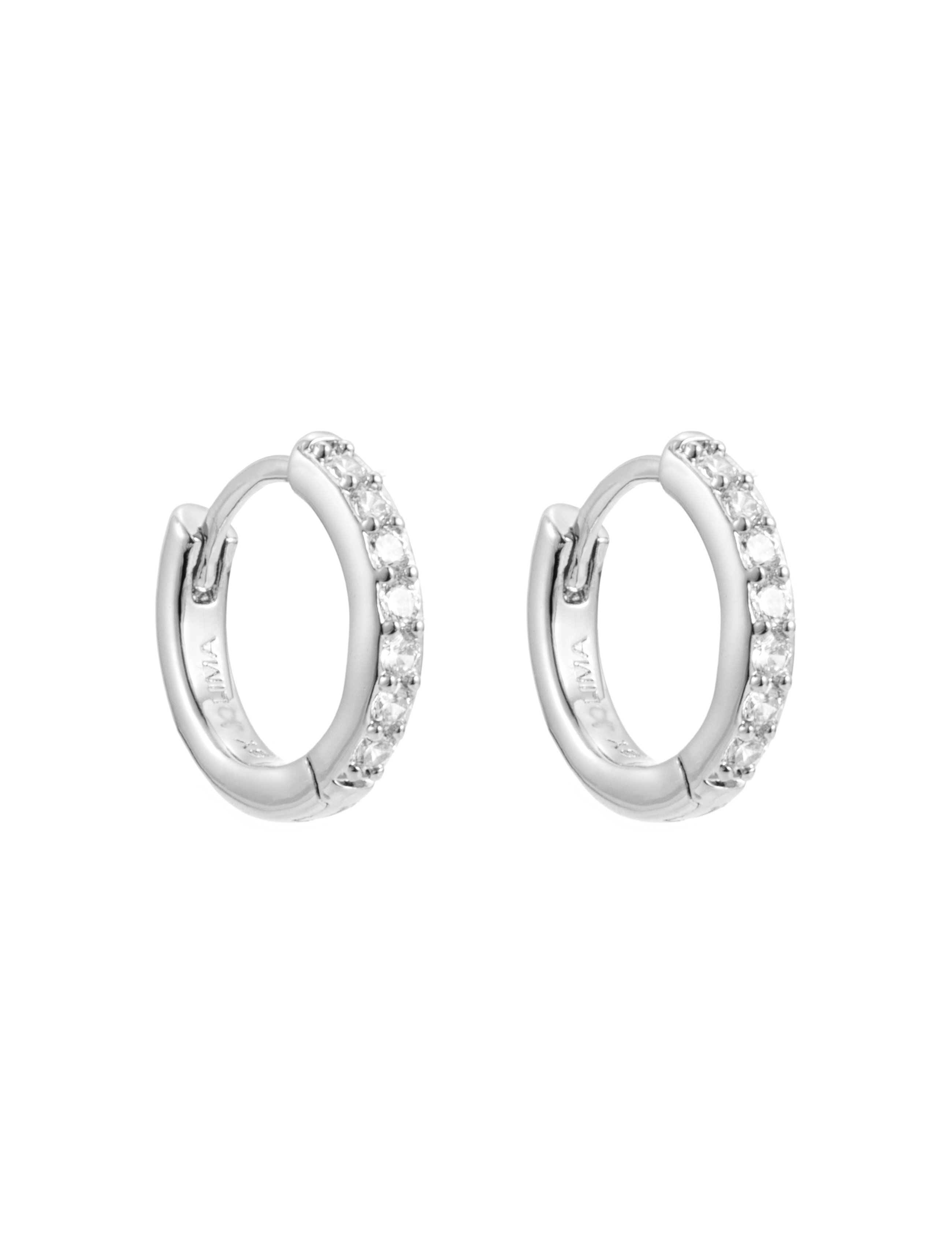 Verona crystal small hoop steel - 5