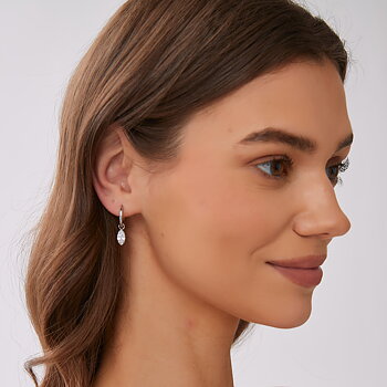 Teardrop huggie steel