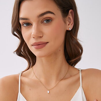 Teardrop necklace gold