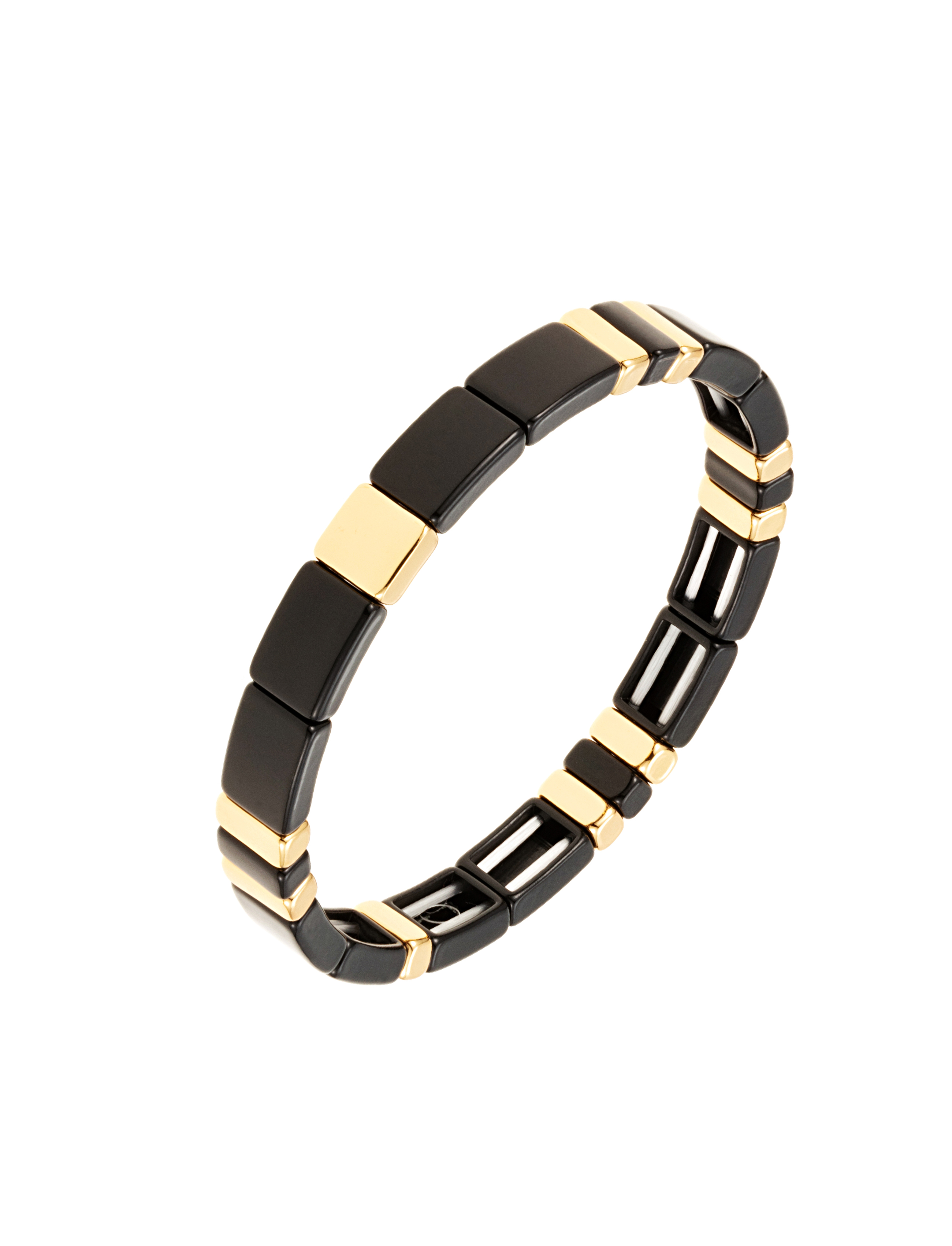 Color bracelet black gold