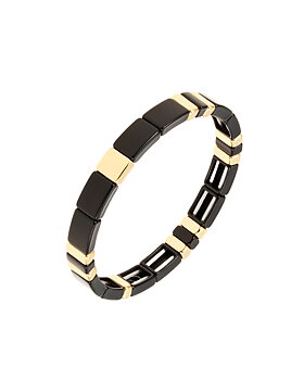 Color bracelet black gold