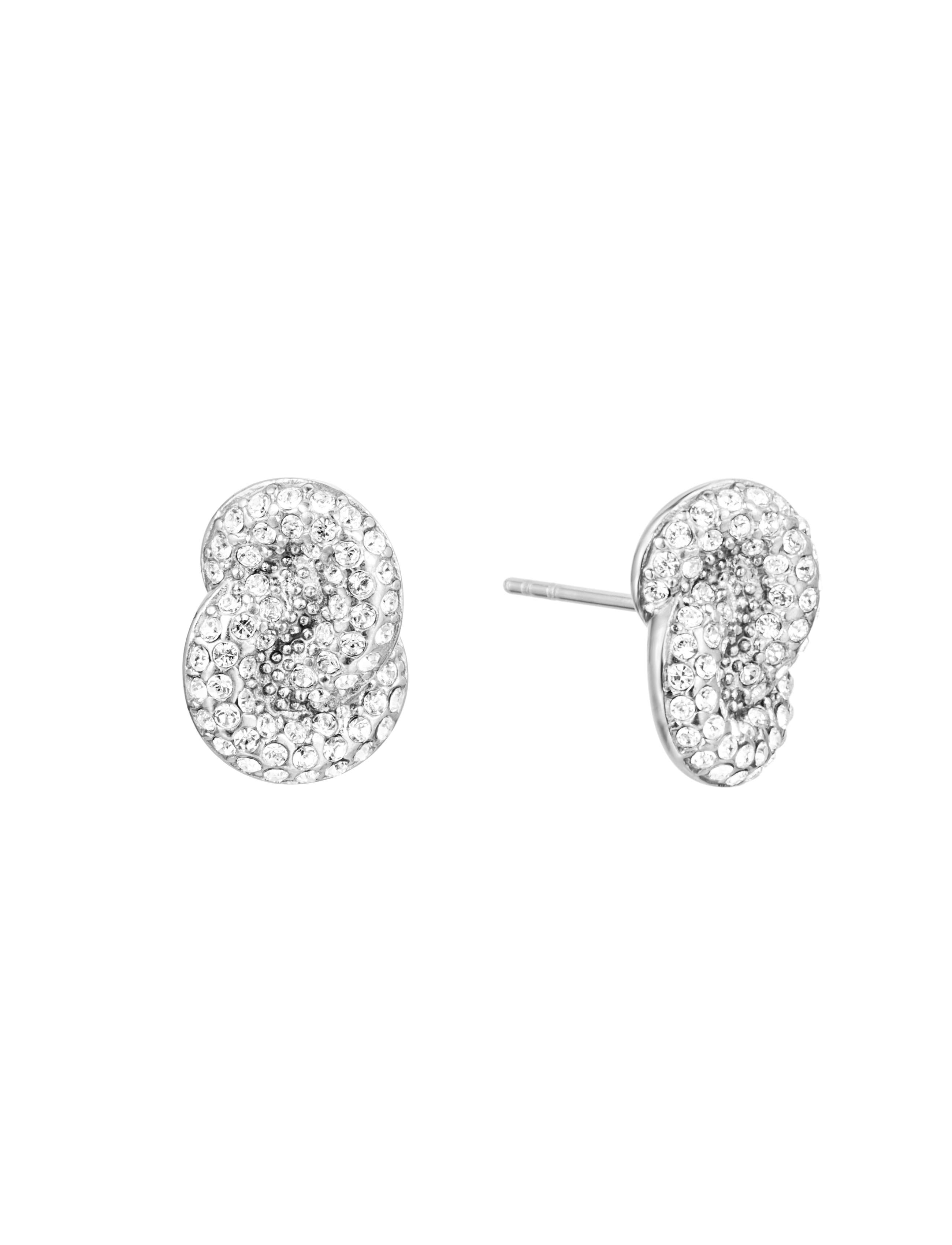 Knot crystal stud steel