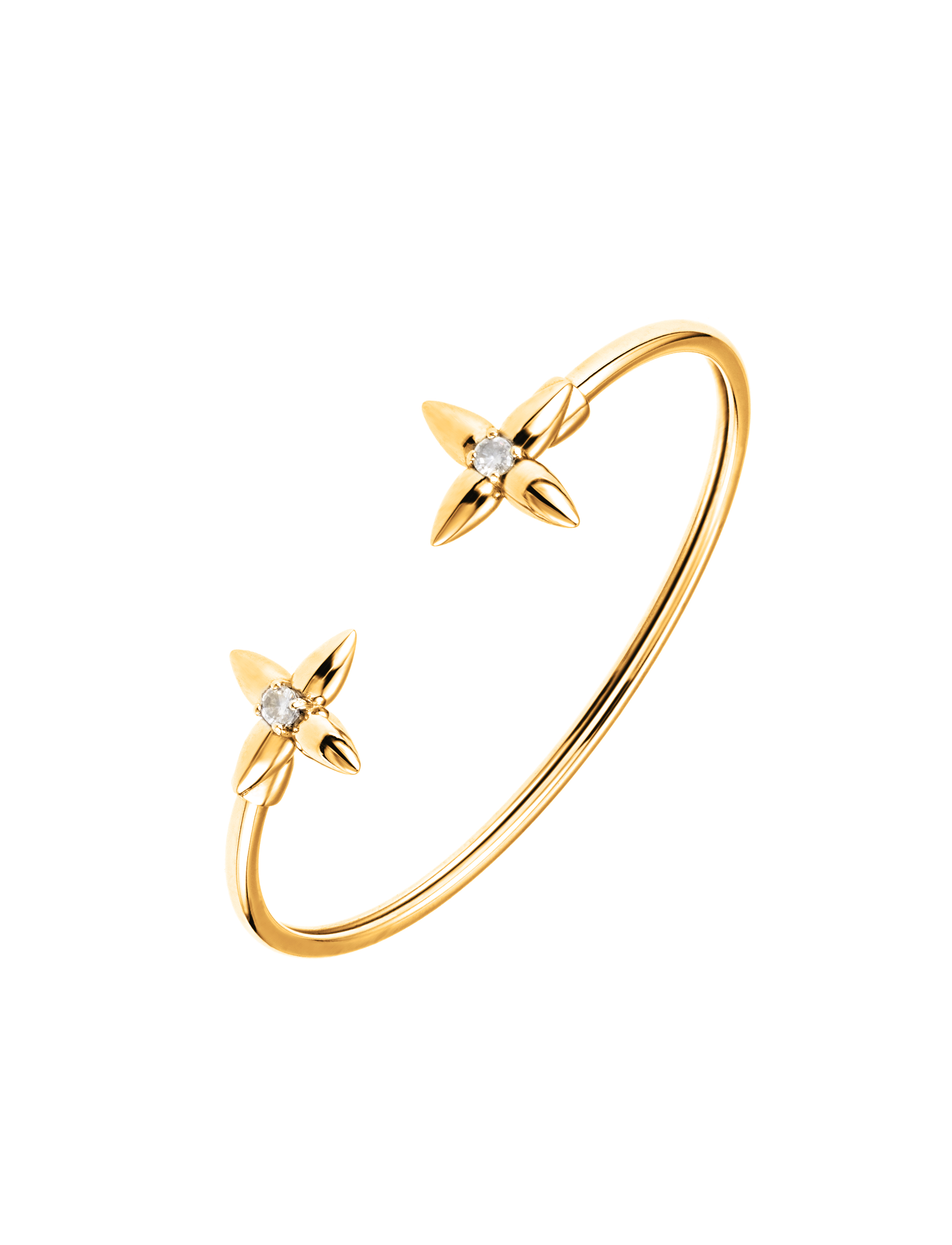 Valencia c shape bangle gold