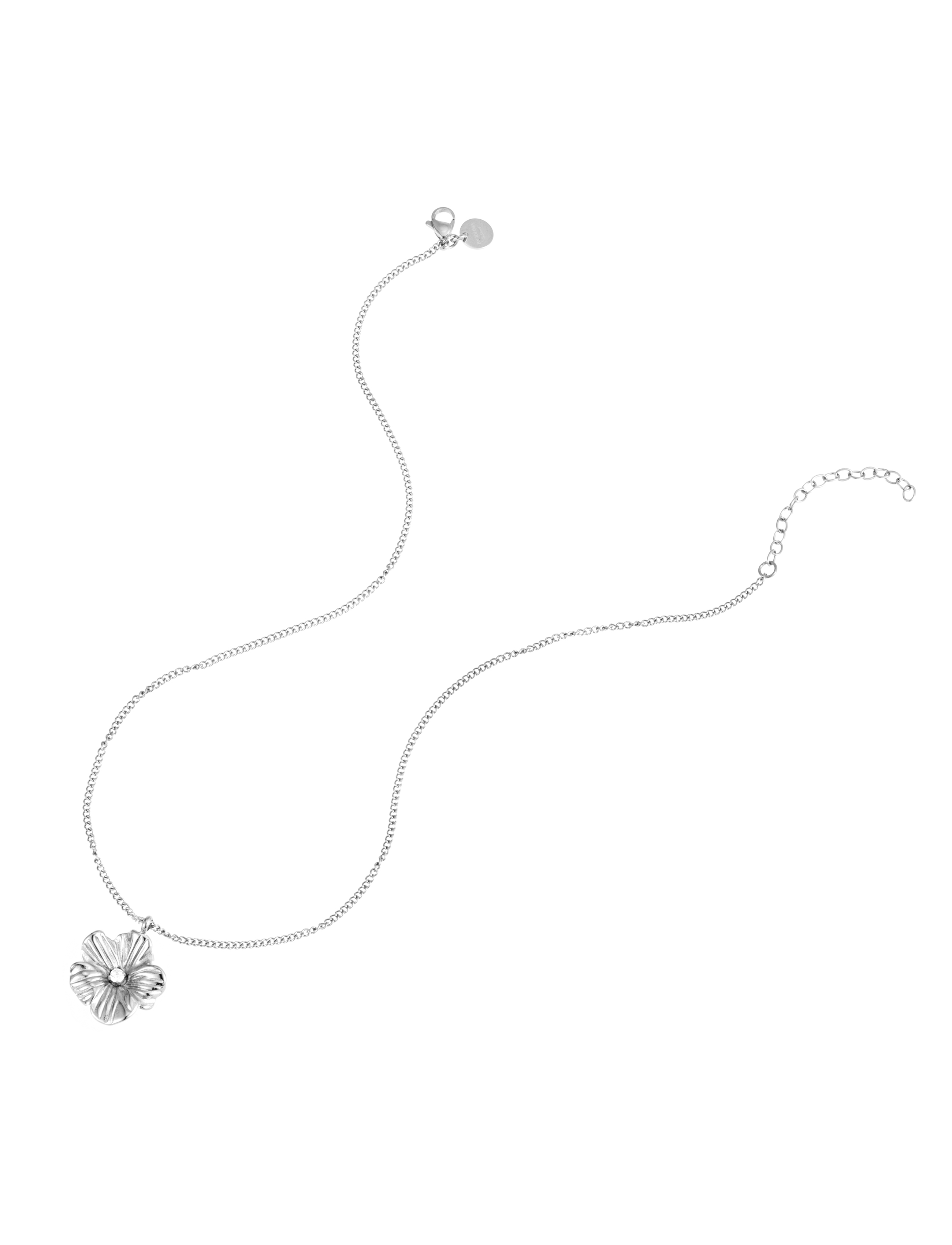 Daisy crystal necklace steel - 4