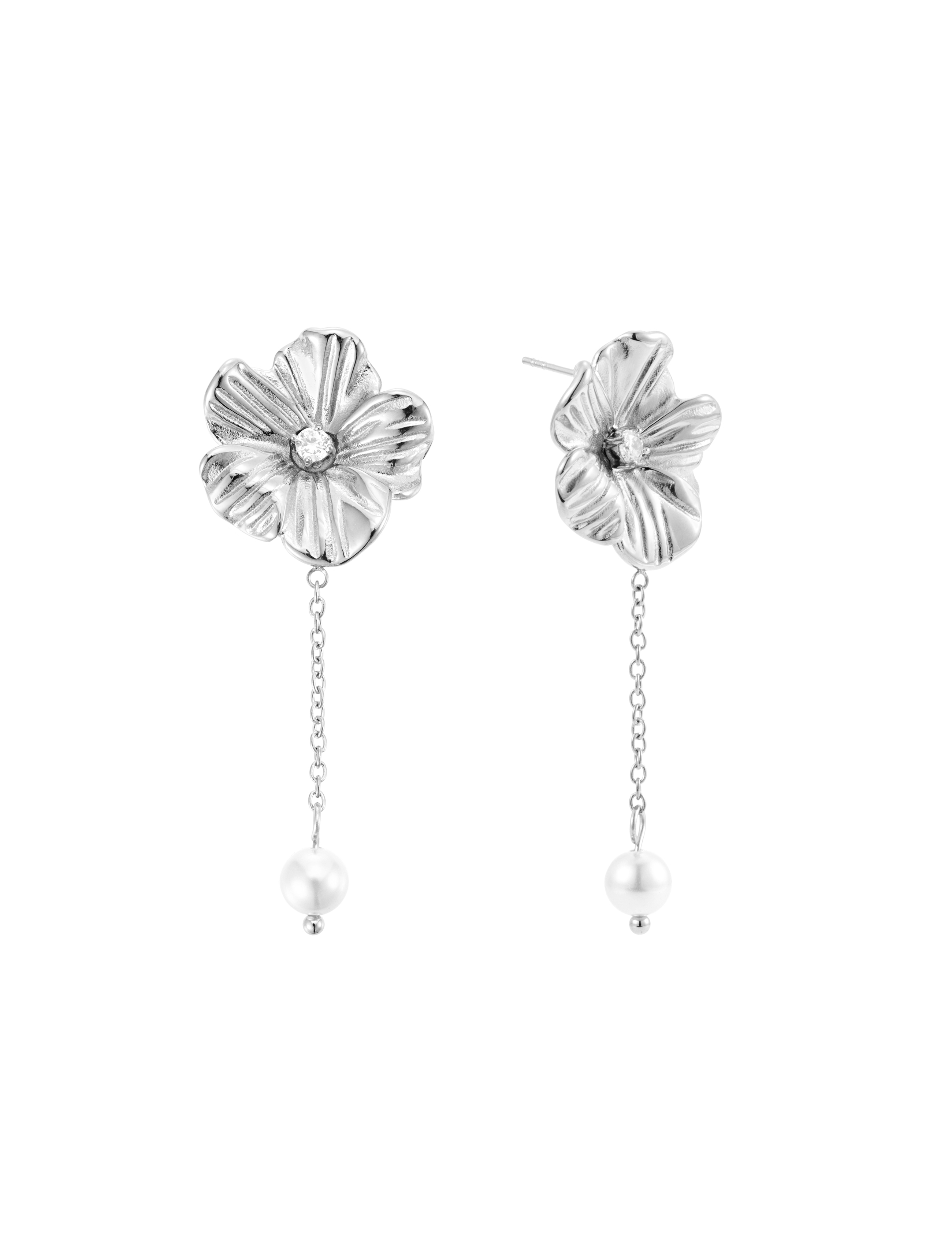 Daisy pendant earring steel