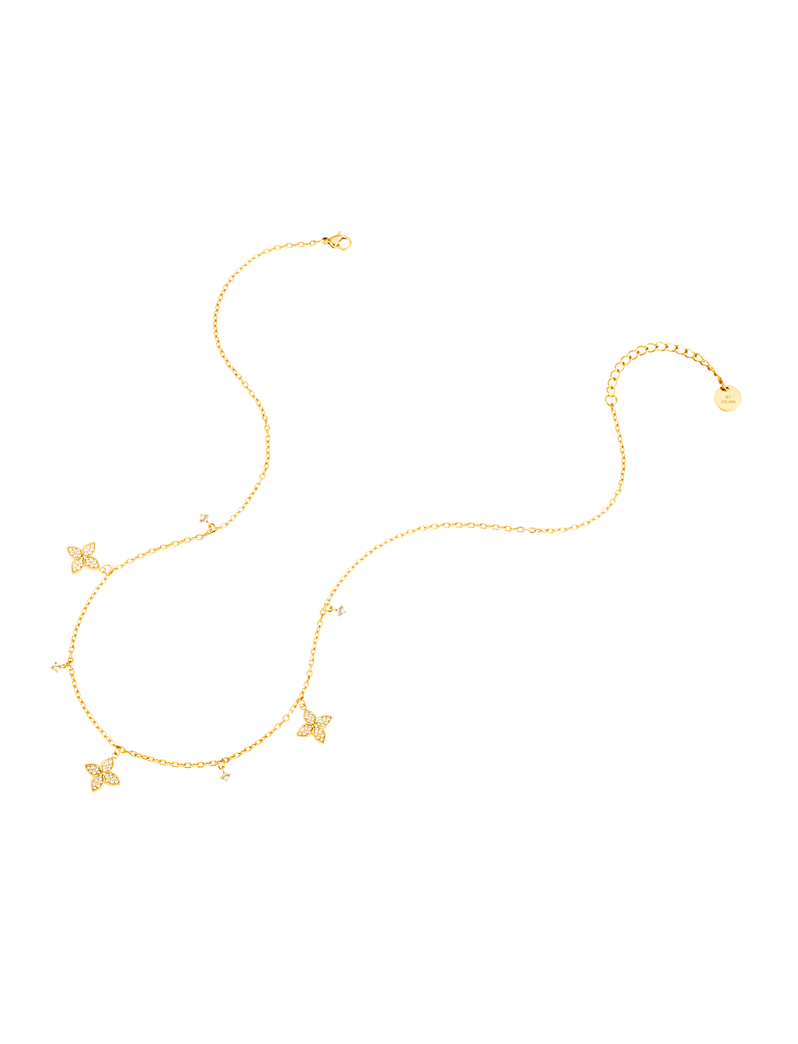 Valencia crystal necklace gold - 4