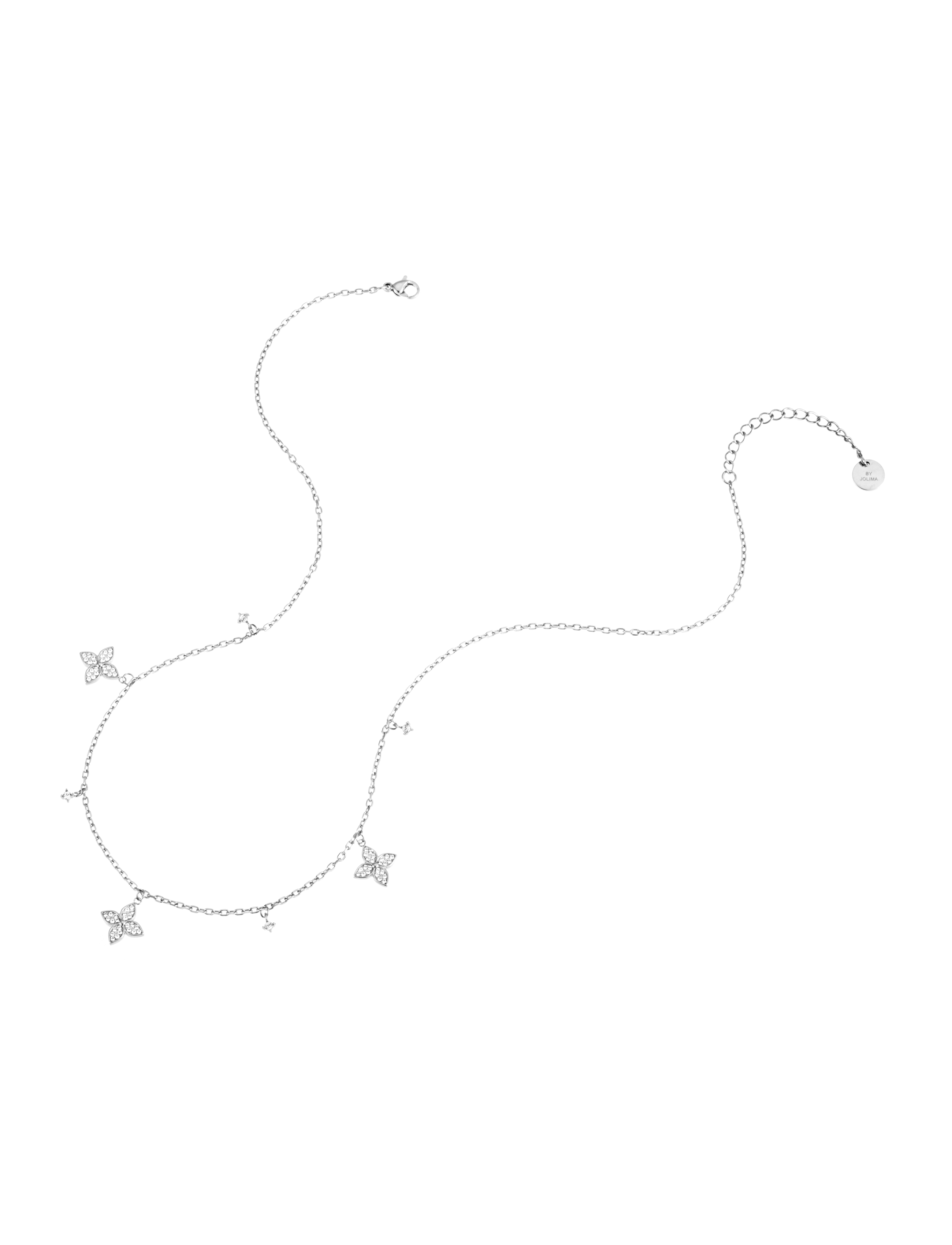 Valencia crystal necklace steel - 5