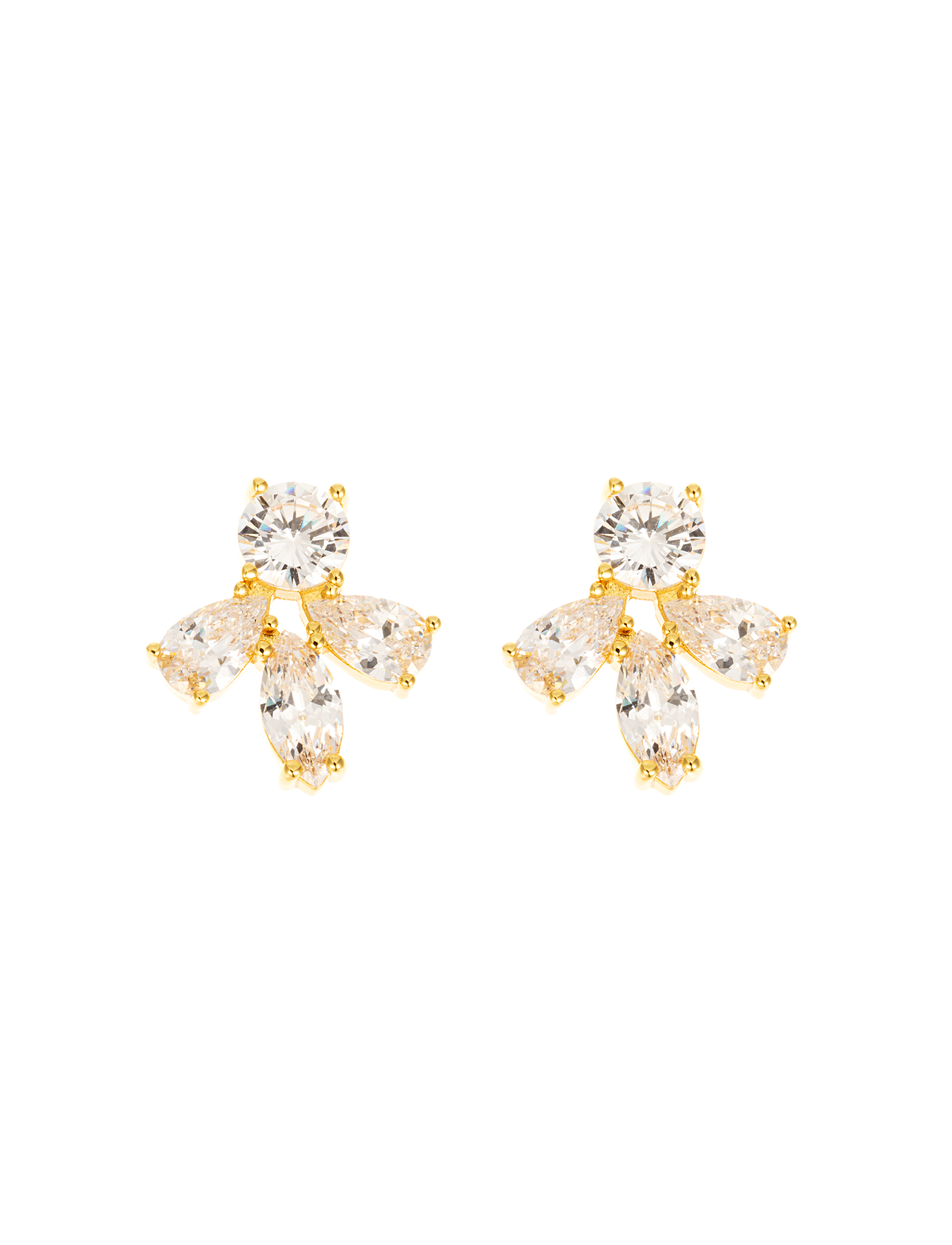 Crown mini earring gold - 3