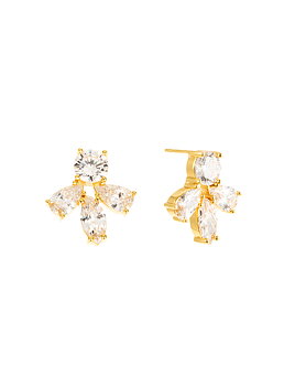 Crown mini earring gold