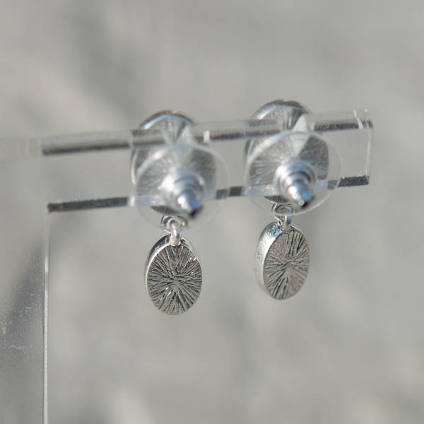 Sence Copenhagen - Earstuds Aquamarine  Worn Silver - 3
