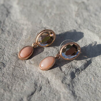 Sence Copenhagen - Earstuds Rose Aventurin  Worn Rose Gold 