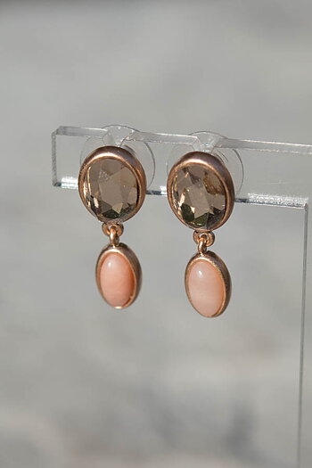 Sence Copenhagen - Earstuds Rose Aventurin  Worn Rose Gold 