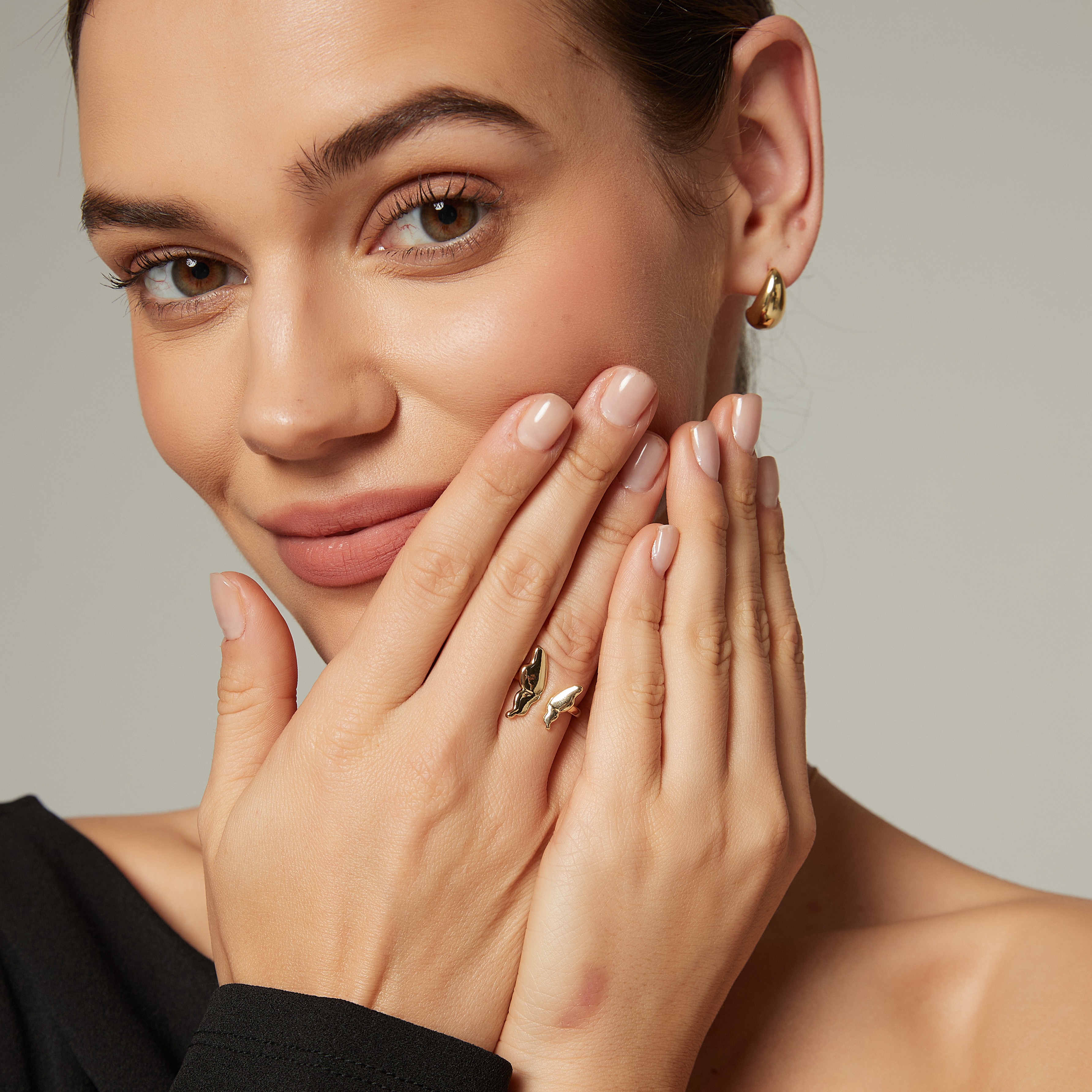 Butterfly ring gold - 3