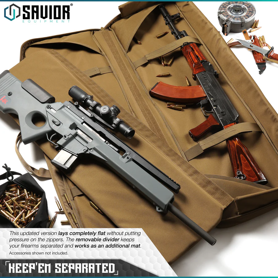 Savior Equipment American Classic 51" Double Rifle Bag - FDE 3