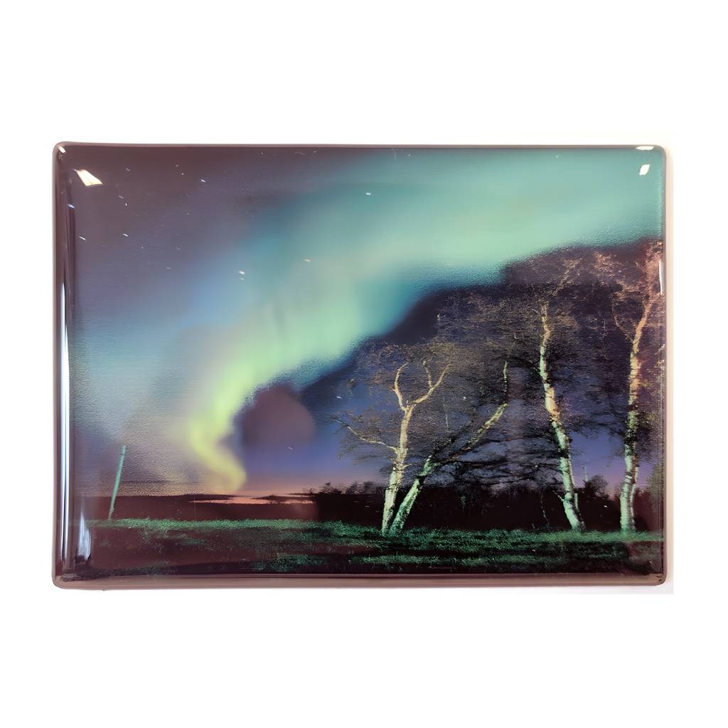 Magnet Epoxy Nordlichter unter Birken