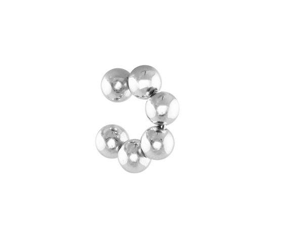 Bubble Ear Cuff, Silver - medium