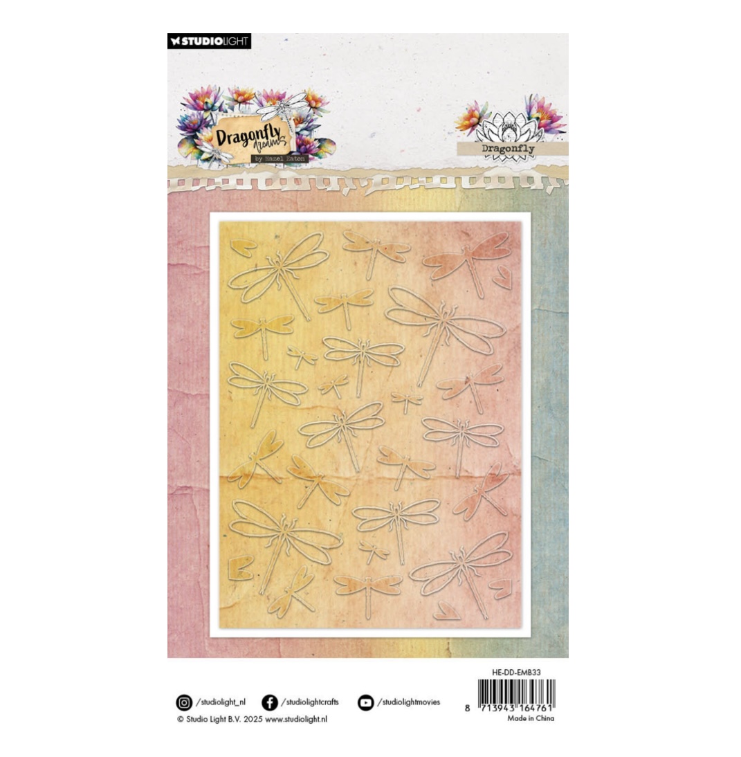 Studio Light Dragonfly Dreams Embossing Folder - Dragonfly - 2