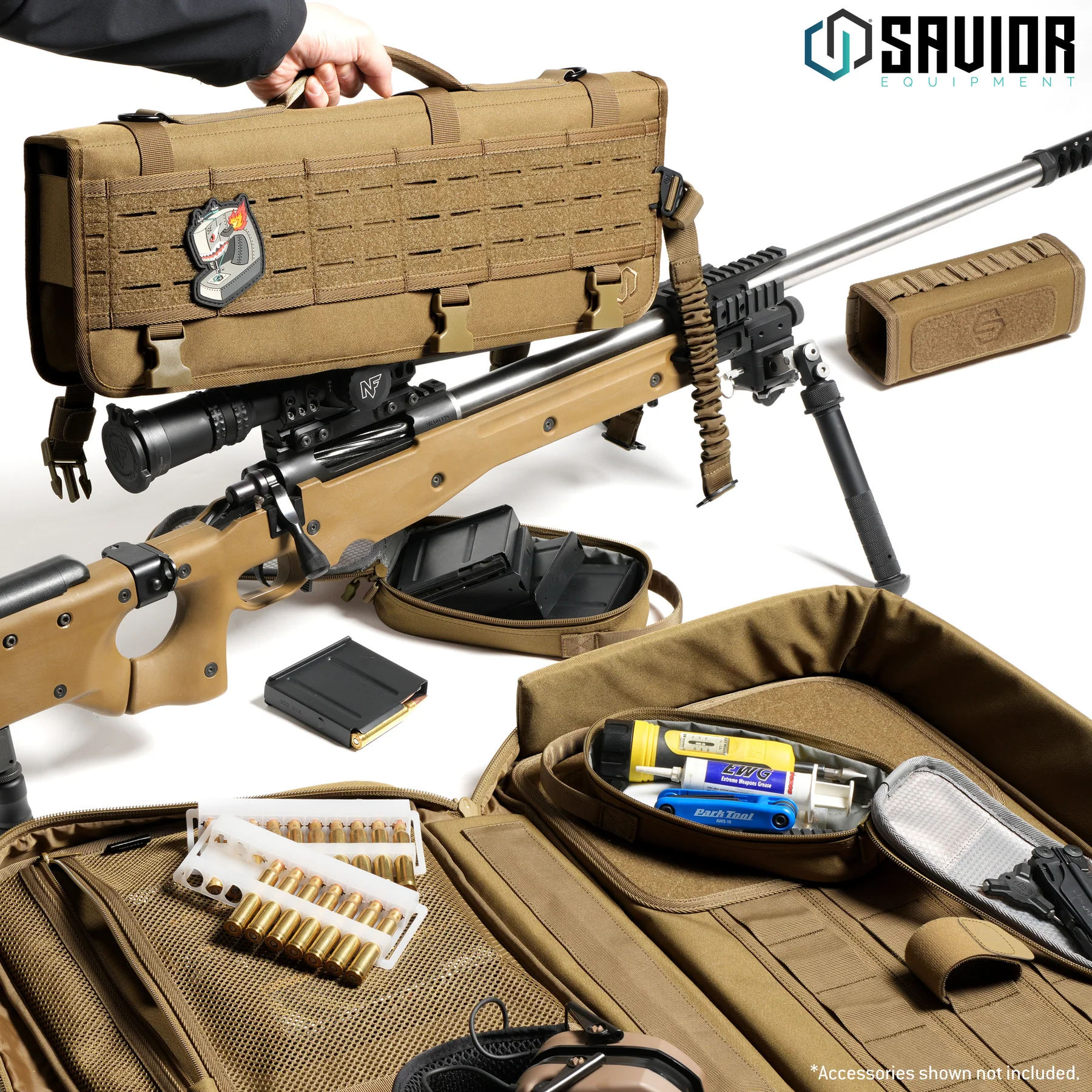 Savior Equipment Specialist LRP 55" Single Rifle Case - FDE 3