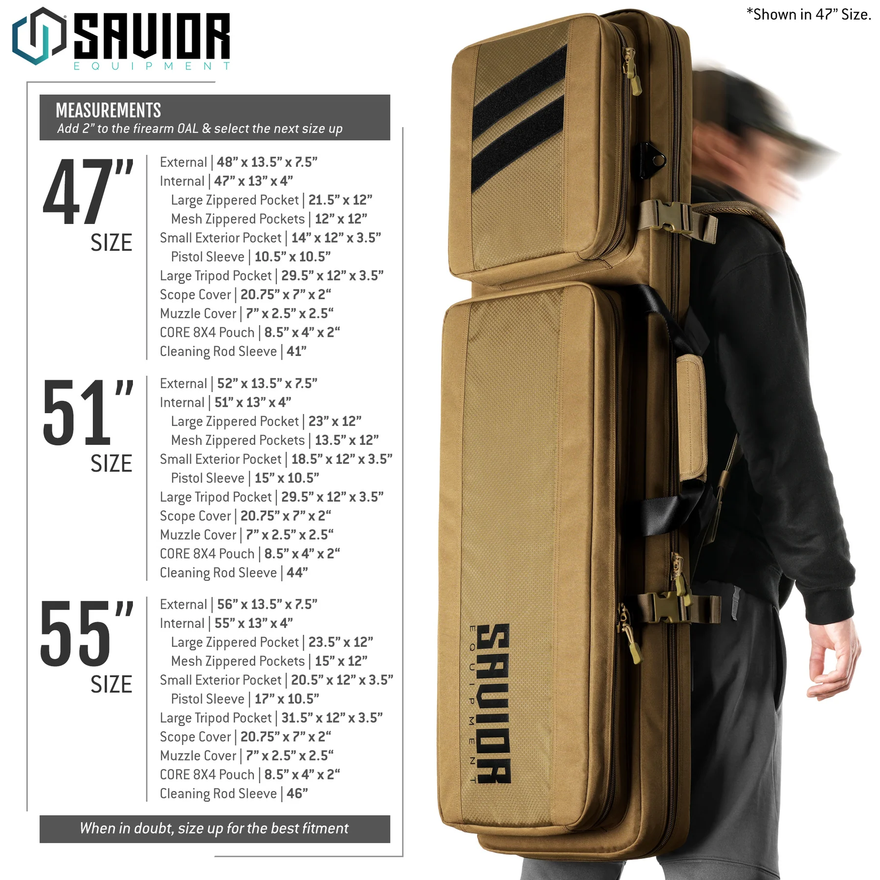 Savior Equipment Specialist LRP 55" Single Rifle Case - FDE 6