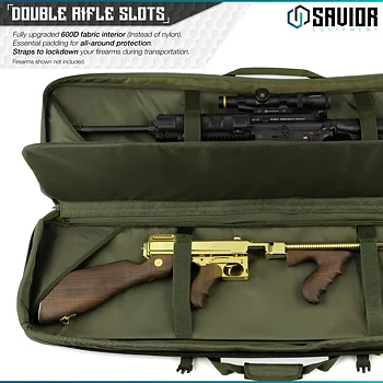 Savior Equipment Urban Warfare 51" Double Rifle Case - OD Green 2