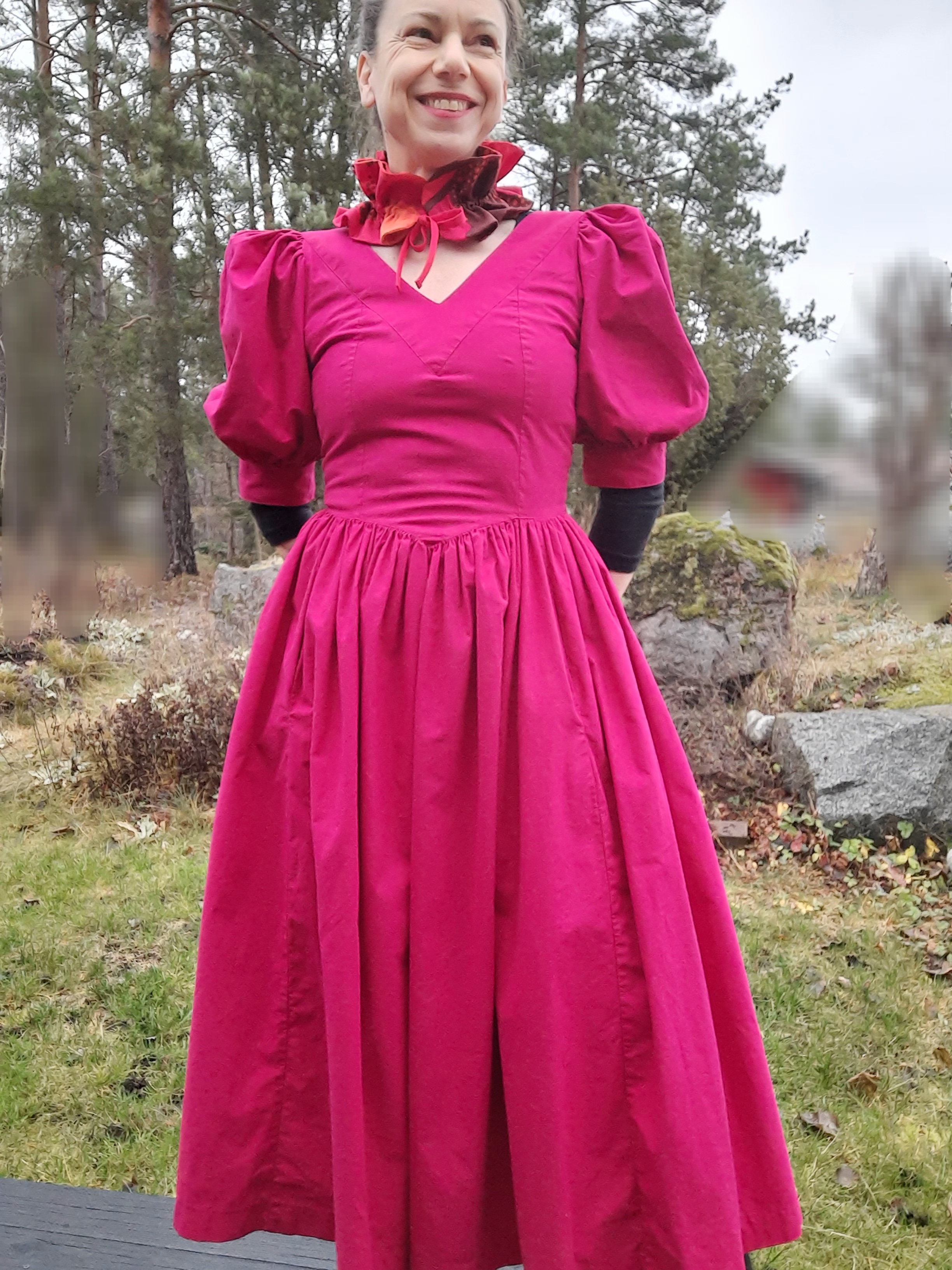 Enfärgad Laura Ashley klänning storlek 40, Vintage - 11
