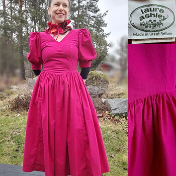 Enfärgad Laura Ashley klänning storlek 40, Vintage