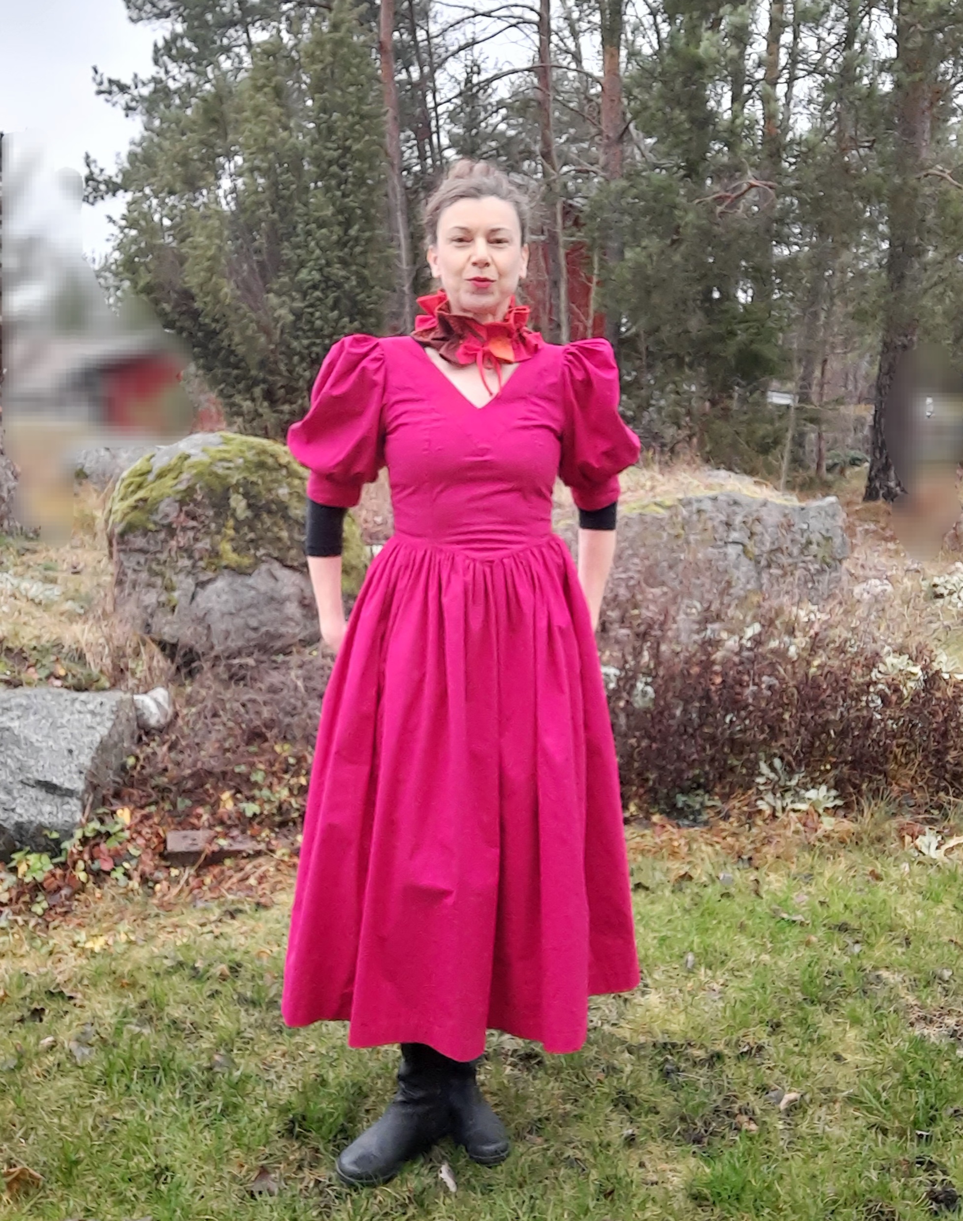 Enfärgad Laura Ashley klänning storlek 40, Vintage - 8