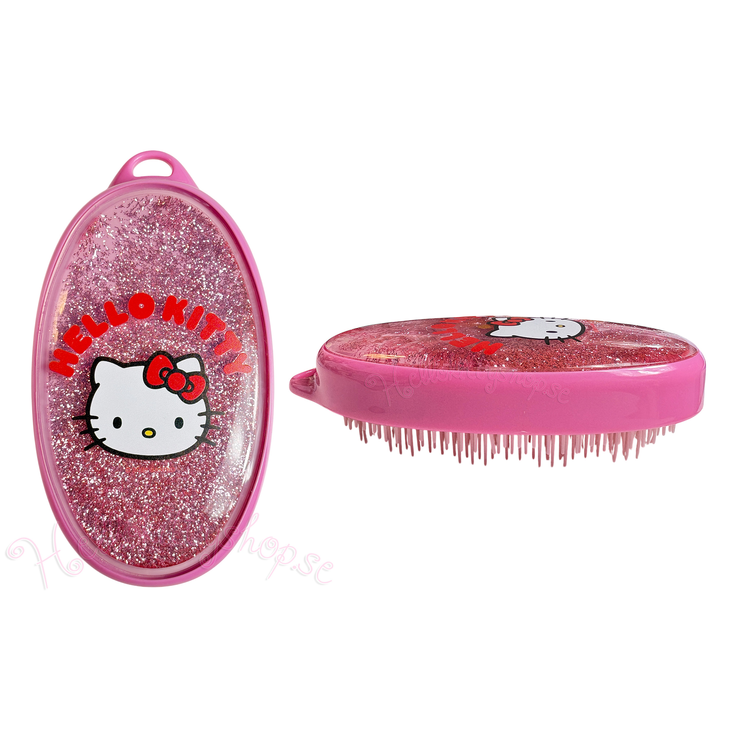 Hello Kitty Detangler Hårborste med Flytande Glitter