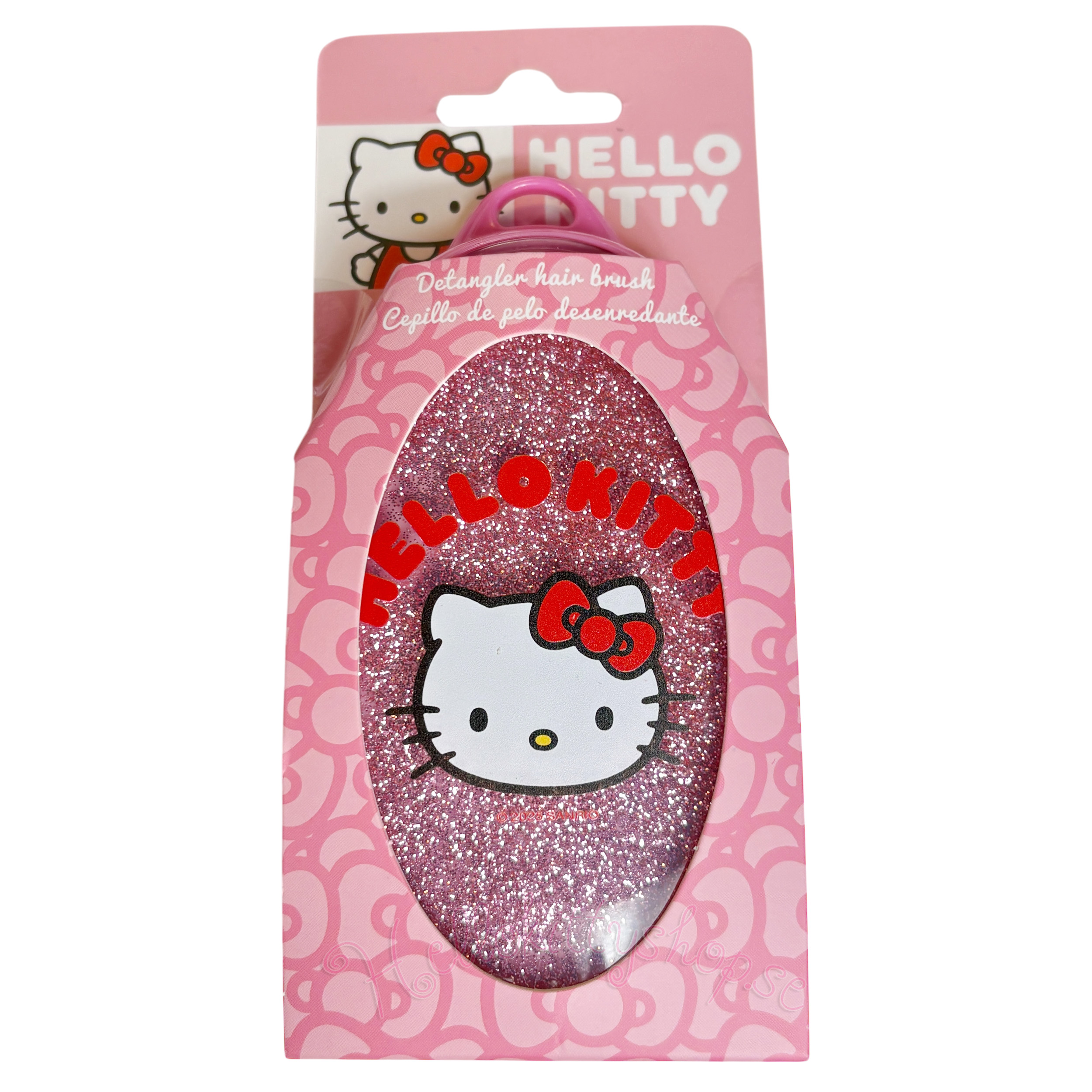 Hello Kitty Detangler Hårborste med Flytande Glitter - 3