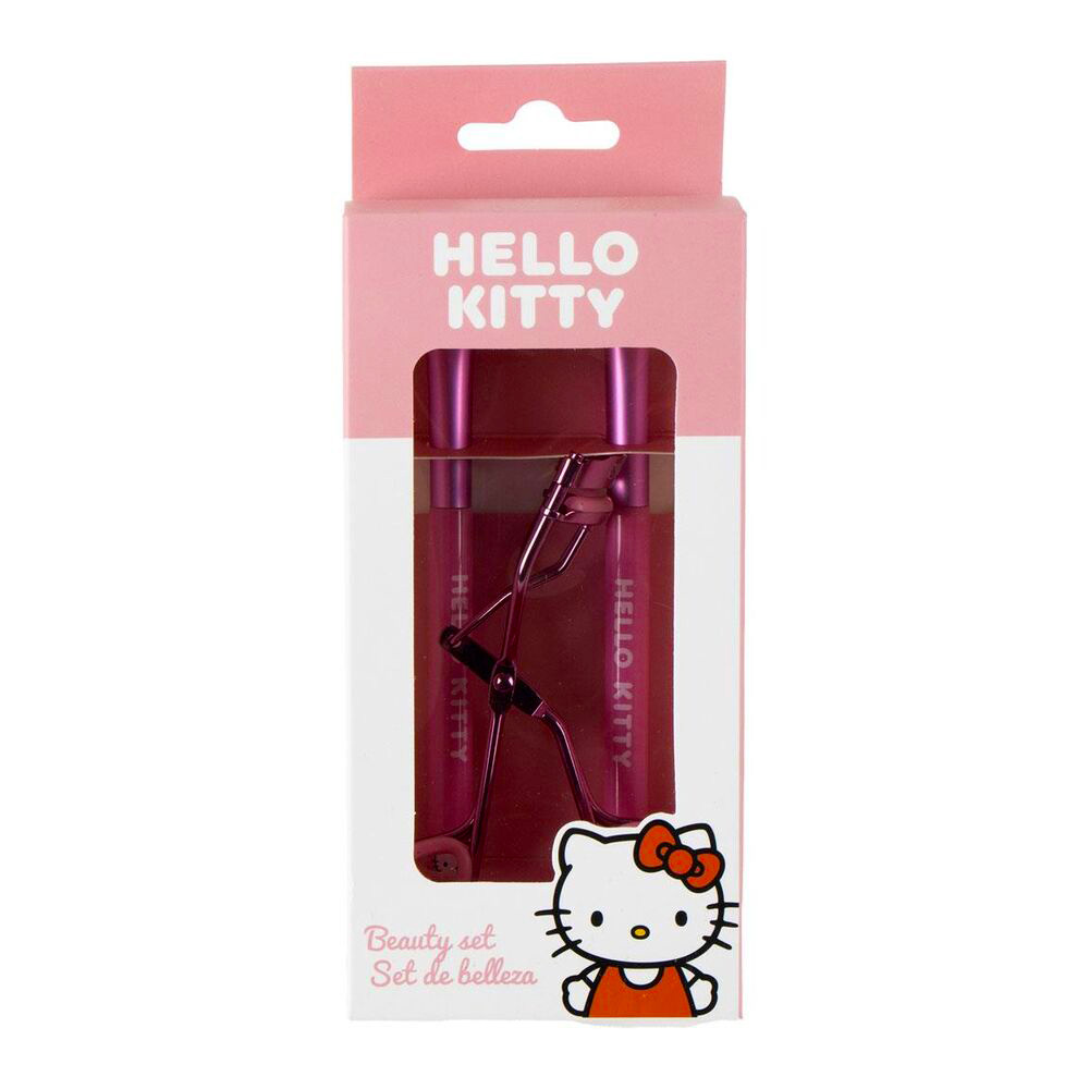 Hello Kitty Rosa Beauty Set i 3 delar - Sminkborstar & Eyelash Curler&nbsp; - 6