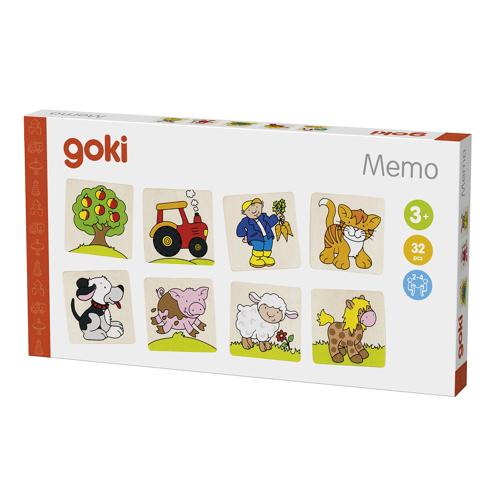 Goki Memory Bondgård – ekologiskt spel för pedagogisk lek - 2