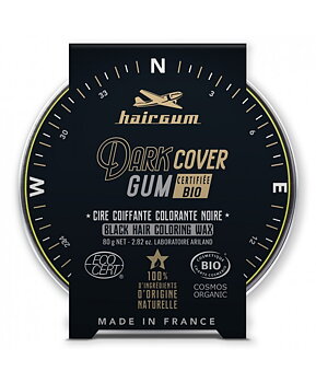HAIRGUM FOR MEN Dark Cover Black Hair Coloring Wax 80g