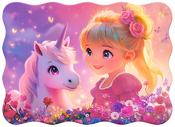 Princess with Unicorns, 30-bitarspussel (B-03853)